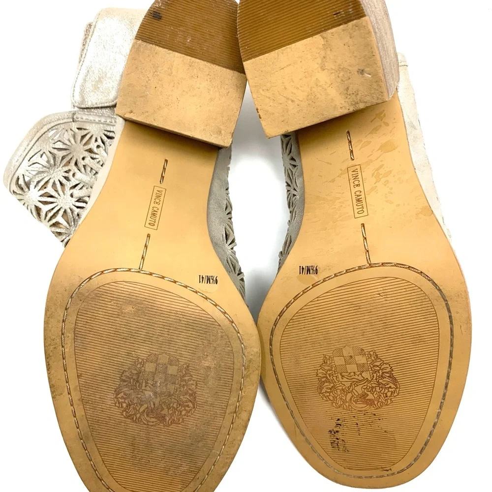 Vince Camuto Kalison Open Toe‎ Stacked Heel Sandal Size 9.5 - Picture 7 of 8